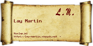 Lay Martin névjegykártya
