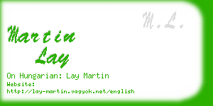 martin lay business card